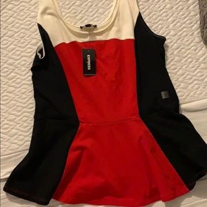 Express peplum tank. Never worn. Tags still on.